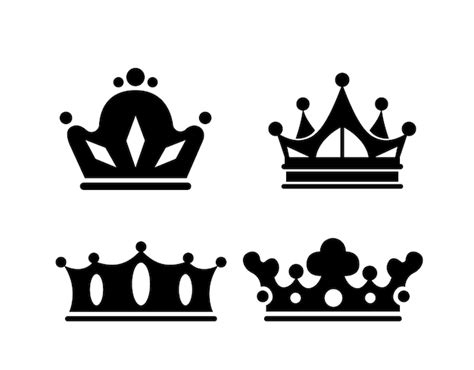 Premium Vector | Set of crown silhouettes royal family signs and jewelry aristocracy and kingdom ...