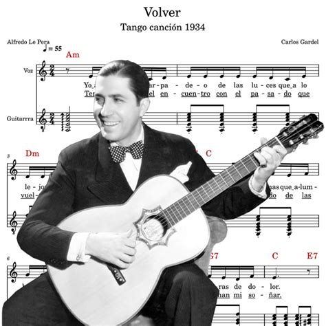 Volver - Guitar - Tango canción - Carlos Gardel (Sheets, Tango Tutorial)