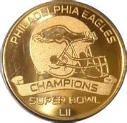 Token - Super Bowl LII Champions (2018, Philadelphia Eagles) - United States – Numista