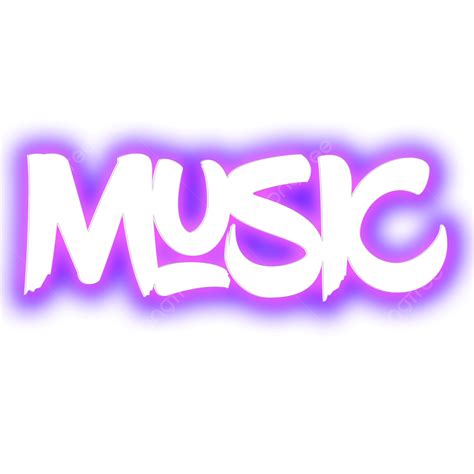 Glowing Text Neon Music Transparent, Neon Text Psd, Glowing Text Psd, Lighting Text Psd PNG ...