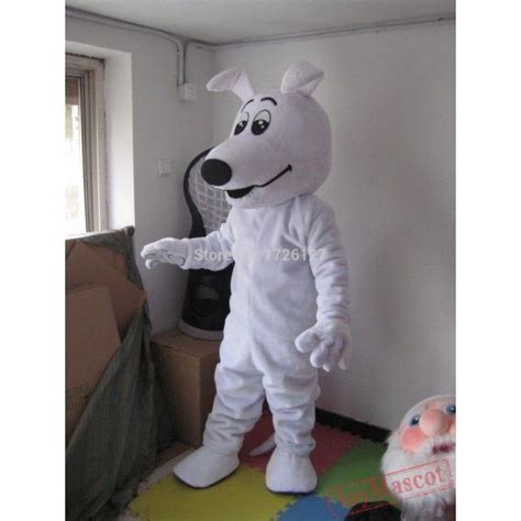 Mascot White Dog Mascot Costume Mascot Costumes, Adult Costumes, Easter Sale, Bulldog Dog, White ...