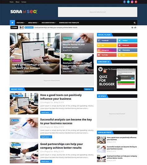 120+ Best Free Responsive Blogger Templates 2022 - freshDesignweb