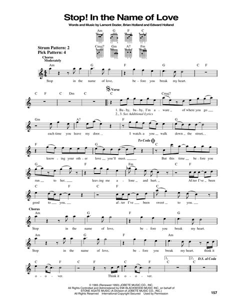 Stop! In The Name Of Love by The Supremes - Easy Guitar - Guitar Instructor