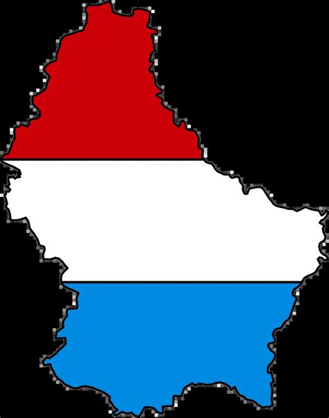 Luxembourg Flag Map • Mapsof.net