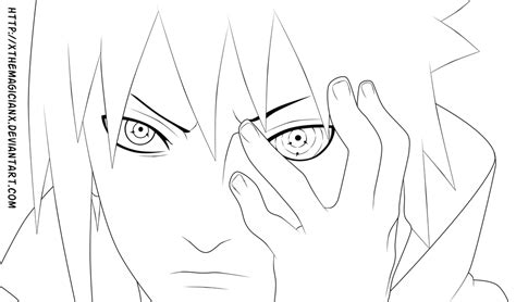 Naruto 674 - Sasuke rinnegan Lineart by xTheMagicianx on DeviantArt