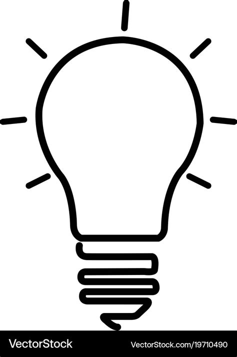 Light bulb icon Royalty Free Vector Image - VectorStock