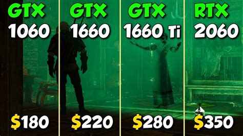 GTX 1060 vs GTX 1660 vs GTX 1660 Ti vs RTX 2060 Test in 7 Games - YouTube