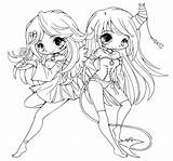 Chibi Anime Characters Coloring Pages sketch template