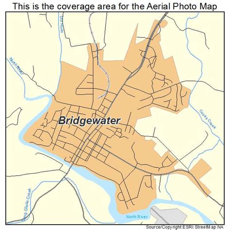 Aerial Photography Map of Bridgewater, VA Virginia