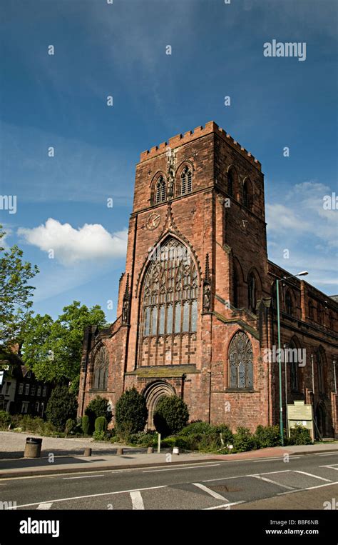 Shrewsbury Abbey on abbey foregate shrewsbury Stock Photo - Alamy