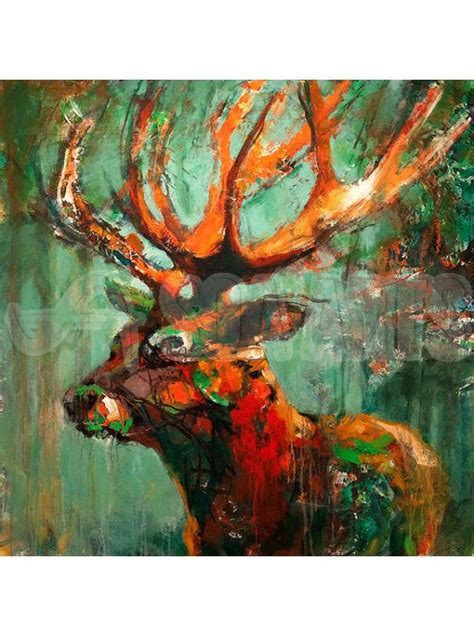 Abstract Elk In The Forest, Animal Acrylic Painting for Sale SOAAP0325095DQ | SOA ARTS