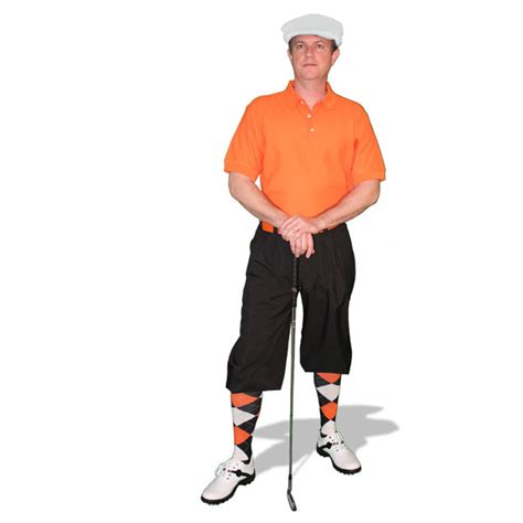 Inventory - Mens Inventory - Mens Outfits - 'Par 3' Solid Golf Knicker Outfits - Black Outfits ...