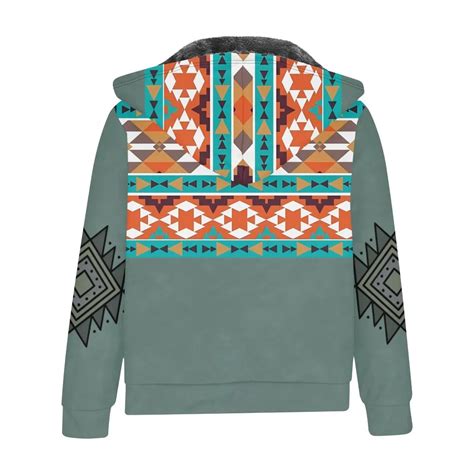 Winter Mens Jackets and Coats Vintage Aztec Ethnic Geometric Graphic T - native handmade