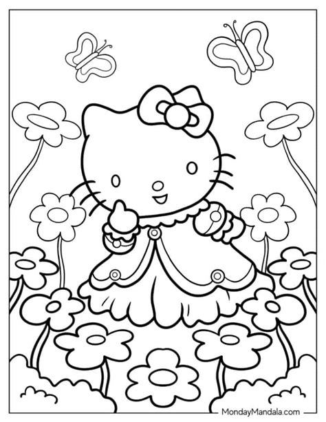 Hello Kitty Coloring Pages To Print Out