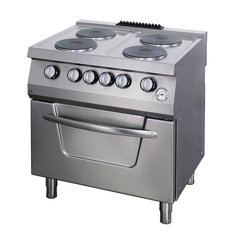 Heavy Duty Stove - 4 Burners - Including Oven - Electric - Maxima Kitchen Equipment