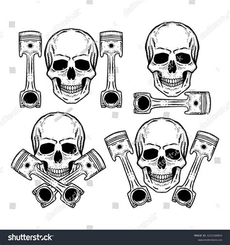 179 Skull Piston Head Drawing Images, Stock Photos & Vectors | Shutterstock