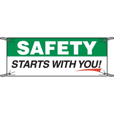 Safety Starts With You Safety Slogan Banners | Seton