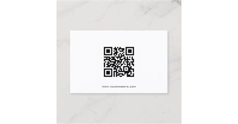 Black and White QR Code Consultant Business Card | Zazzle