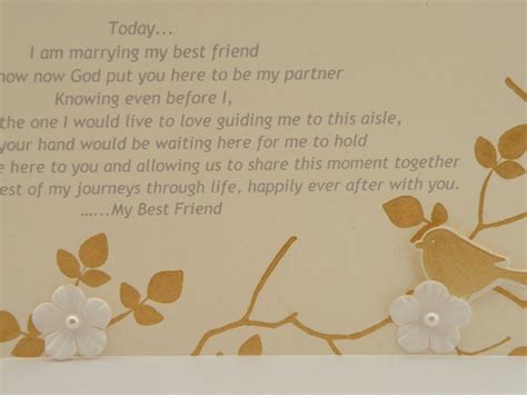 Keepsake Wedding Poem Today I Marry My Best Friend in