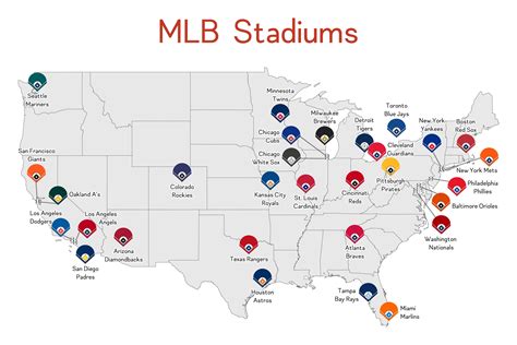 Printable Map Of Mlb Stadiums