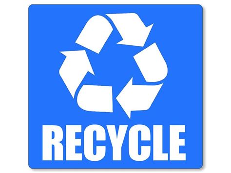 Blue Recycle Sign