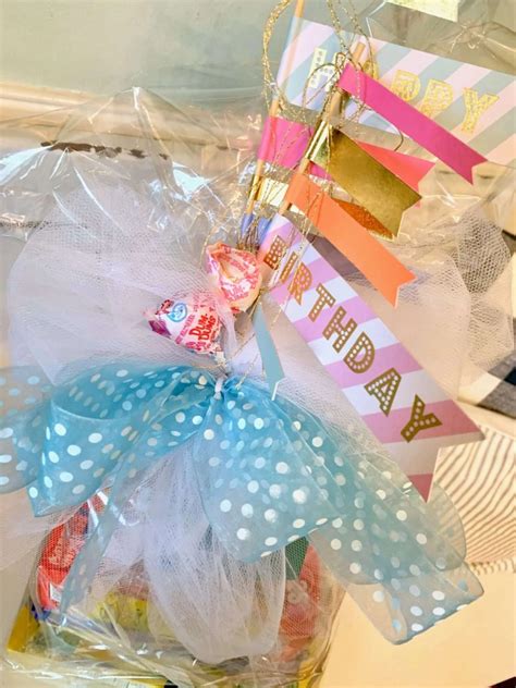 DIY Birthday Cake Inspired Gift Basket - CuterTudor