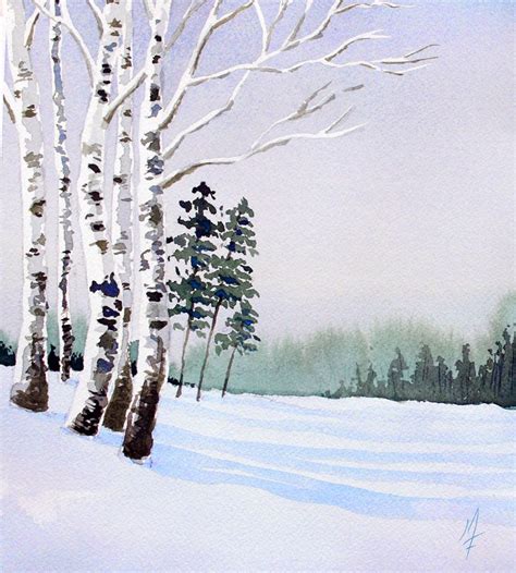 How To Paint A Winter Landscape In Watercolor – View Painting