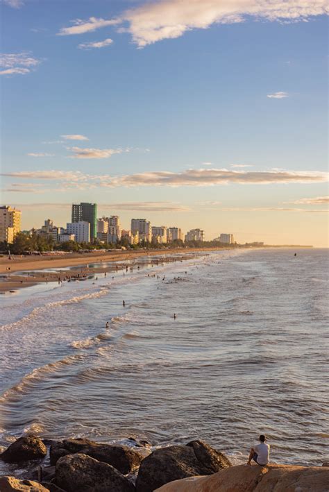 Browse Free HD Images of Busy Beach With City Buildings Surrounding The ...