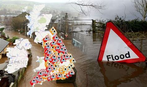 Flood warnings UK: Environment agency issue more than 250 warnings and alerts - MAP | Weather ...