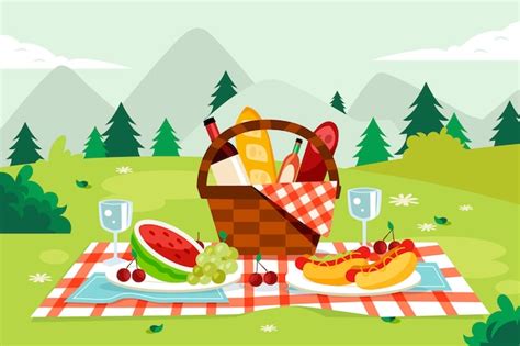 Free Vector | Flat background for international picnic day