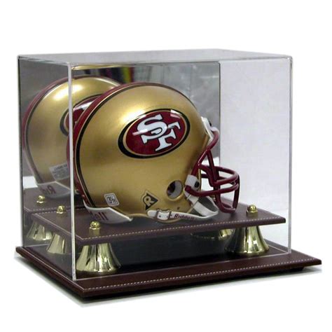 Executive Leather Acrylic Mini Football Helmet Display Case | Free ...