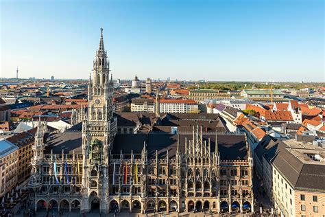 Aerial View On Marienplatz Town Hall Photograph by Prasit Rodphan ...