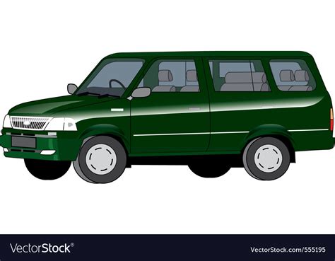 Green car Royalty Free Vector Image - VectorStock