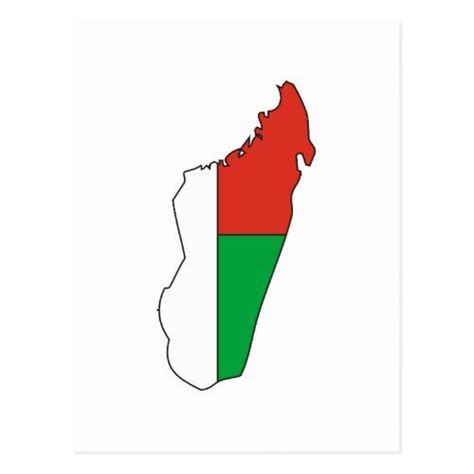 Madagascar flag map postcard | Zazzle | Madagascar flag, Madagascar, Flag