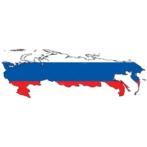 Country Outline With The Flag Of Russia Designed, Contour, Map, Cartography PNG Transparent ...