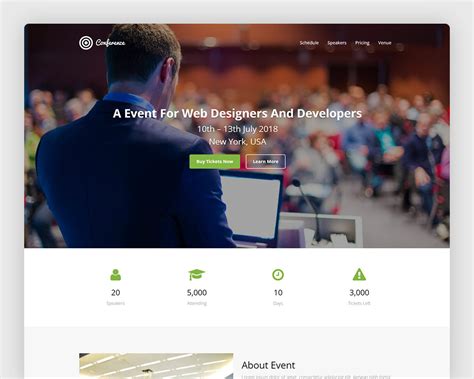 15+ Best Event Landing Page Templates [2023] — Immense Art