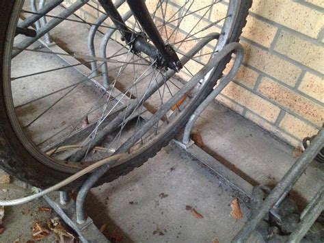 tire - Parking a bike with wide tyres in a narrow bike rack - Bicycles Stack Exchange