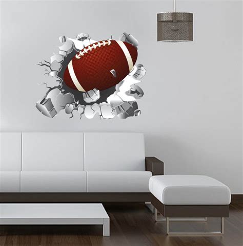 Football Wall Decal, Football Decor, Vinyl Wall Graphics, Removable ...