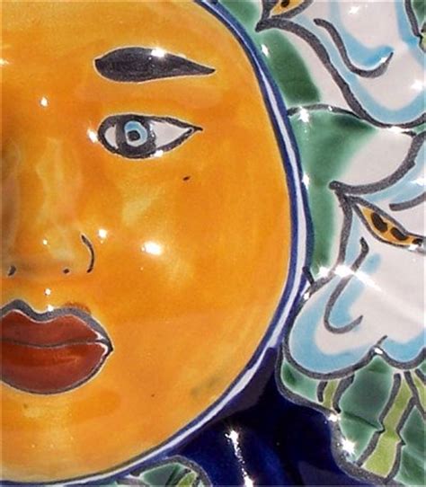 TalaMex Medium-Sized Lily Talavera Ceramic Sun Face