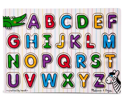 Melissa & Doug Alphabet Peg Puzzle 772032728 | eBay