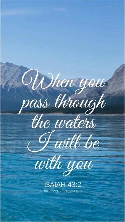 Blue Waters Isaiah 43:2 – Encouraging Bible Verses