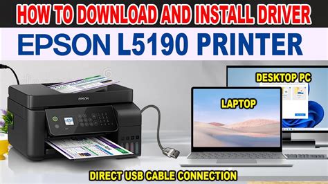 How to Download and Install Epson L5190 Driver | Direct USB Connection Setup. - YouTube