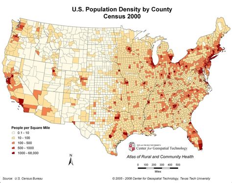 US population density by county [1297x1024] : MapPorn