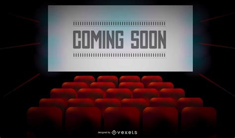 Movie Theatre Coming Soon Screen Design Vector Download