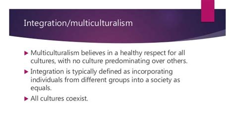 Assimilation vs integration