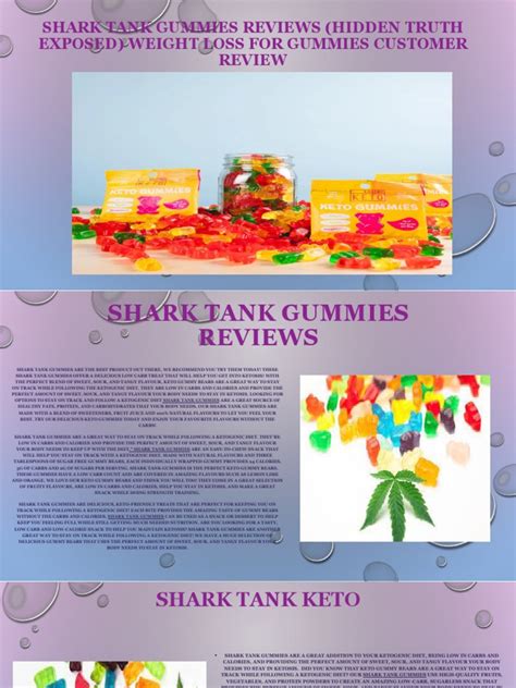 Shark Tank Gummies Reviews | PDF | Low Carbohydrate Diet | Dieting