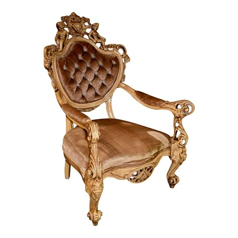 Vintage Verona Ornate High Back Italian Renaissance Style Chair | Chairish