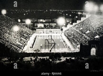 Photograph of the Olympic swimming stadium at the 1932 Olympic games. Once called the Los ...