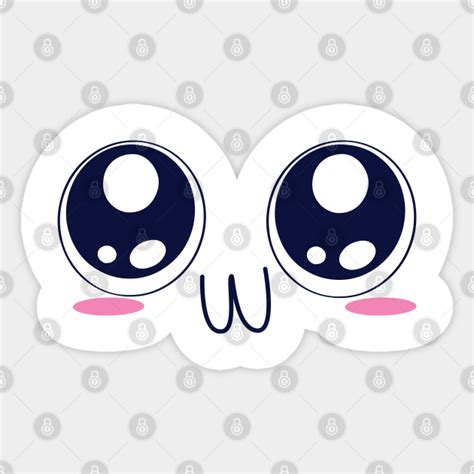 Kawaii OwO Face UwU Meme Anime Aesthetic Otaku - Girl - Sticker | TeePublic