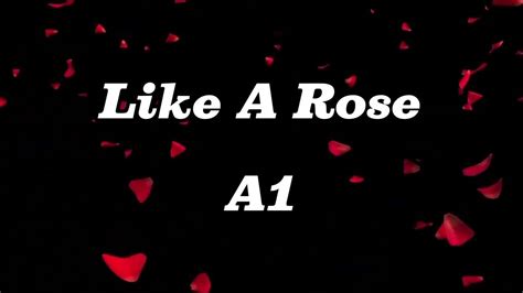 Like A Rose - A1 (Lyrics) - YouTube